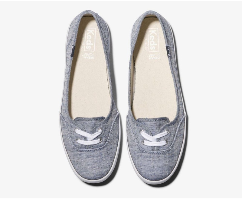 Keds Teacup Chambray Slip On γυναικεια μπλε | ZGL921835