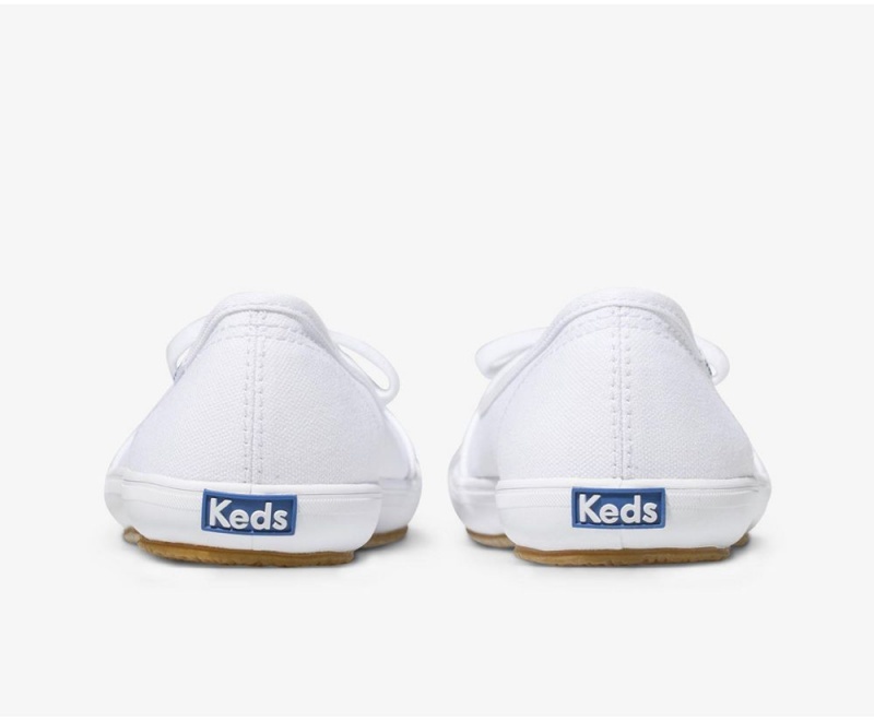 Keds Teacup Twill Slip On γυναικεια ασπρα | TIS703986