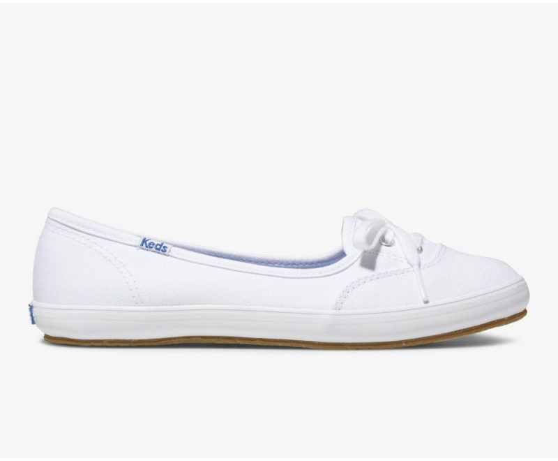 Keds Teacup Twill Slip On γυναικεια ασπρα | TIS703986