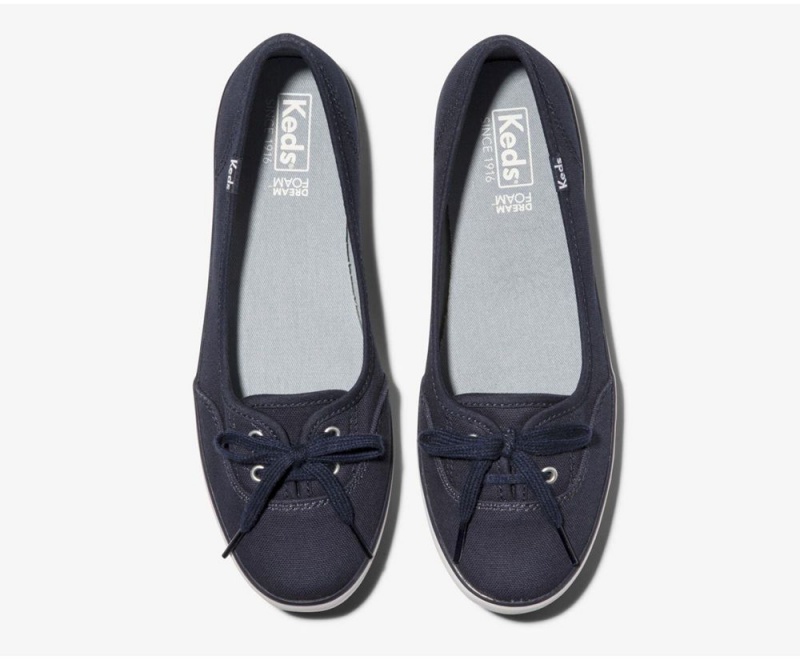 Keds Teacup Twill Slip On γυναικεια σκουρο μπλε | DZK491528