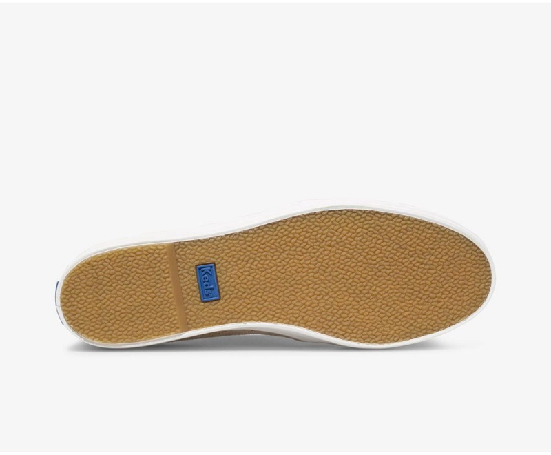 Keds Triple Decker Snake σουετ Slip On γυναικεια χρυσο χρωμα | FWQ039186