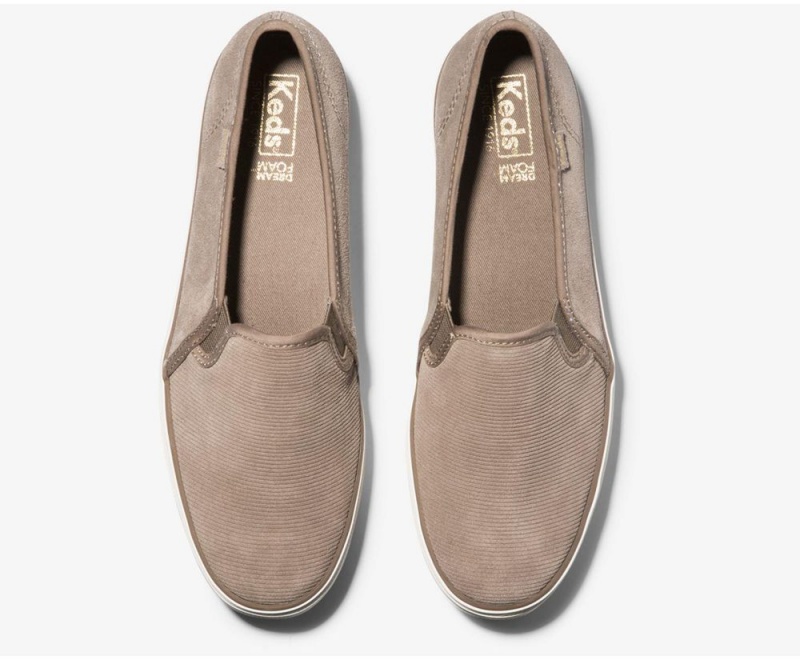 Keds Triple Decker σουετ Slip On γυναικεια γκρι | CDQ429608