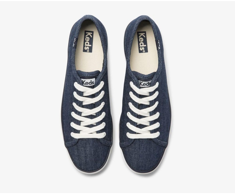 Keds Triple Kick Eco Denim Αθλητικα Παπουτσια γυναικεια μπλε | XMD109238