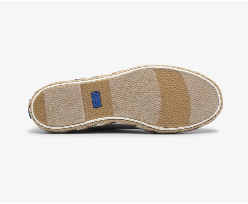 Keds Triple Kick Jute Chambray Αθλητικα Παπουτσια γυναικεια μπλε | IDS843901