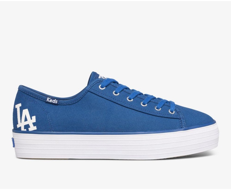 Keds Triple Kick MLB Αθλητικα Παπουτσια γυναικεια μπλε | UZX695284