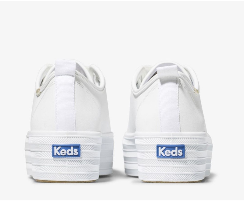 Keds Triple Up δερματινα Αθλητικα Παπουτσια γυναικεια ασπρα | IPR462719