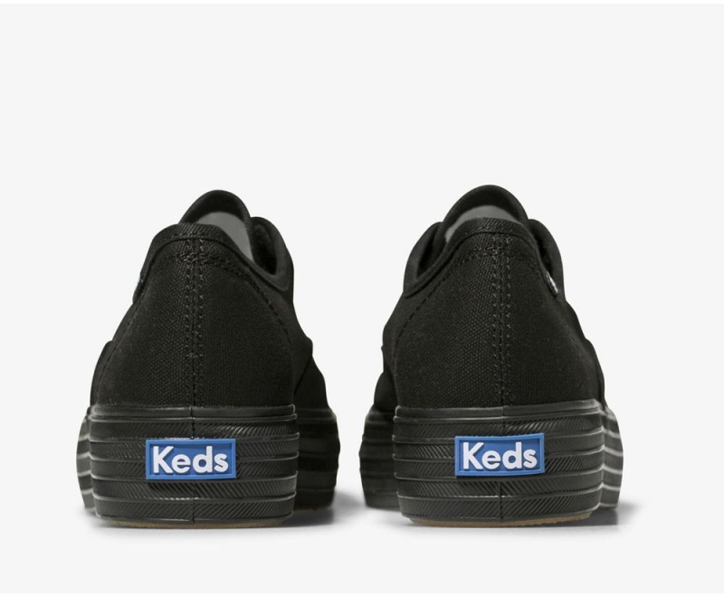 Keds Triple Αθλητικα Παπουτσια γυναικεια μαυρα | SLJ083569