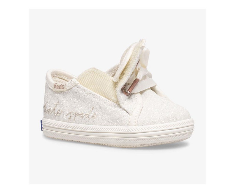 Keds x KSNY Kickstart Ivory Glitter Crib Αθλητικα Παπουτσια για κοριτσια ασπρα | ITJ178394