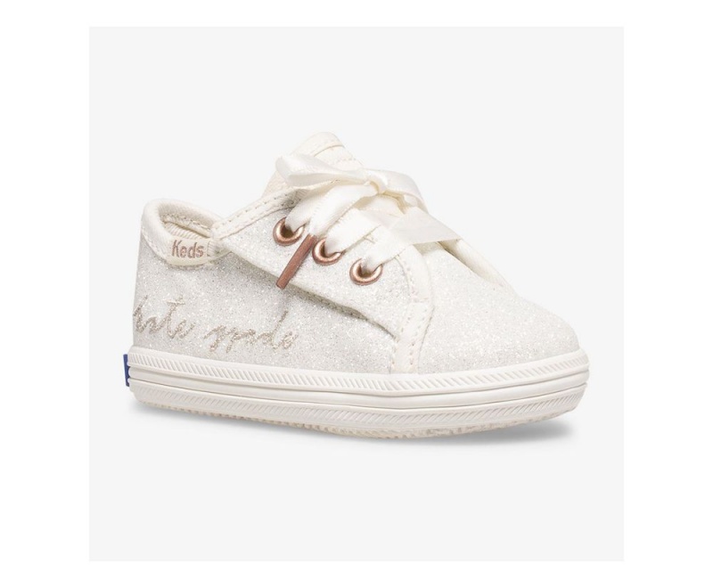 Keds x KSNY Kickstart Ivory Glitter Crib Αθλητικα Παπουτσια για κοριτσια ασπρα | ITJ178394