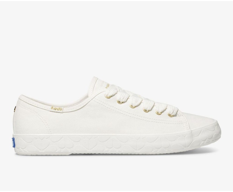 Keds x Kate Spade New York Kickstart Logo Foxing Αθλητικα Παπουτσια γυναικεια ασπρα | SHW036728