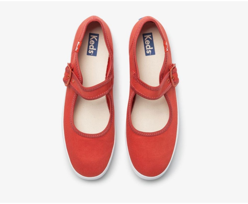 Keds x Organic βαμβακερα Champion Mary Jane Slip On γυναικεια κοκκινα | RWM138670