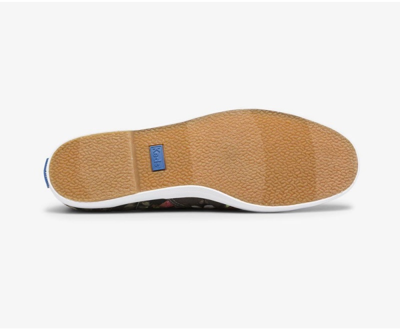 Keds x Organic βαμβακερα Chillax Tropical Washable Slip On γυναικεια μαυρα Πολύχρωμο | XOZ254891