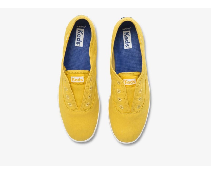 Keds x Organic βαμβακερα Chillax Washable Slip On γυναικεια κίτρινα | ZVU836914