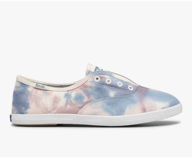 Keds x Organic βαμβακερα Chillax Washable Tie Dye Slip On γυναικεια ροζ μπλε | FBU251467