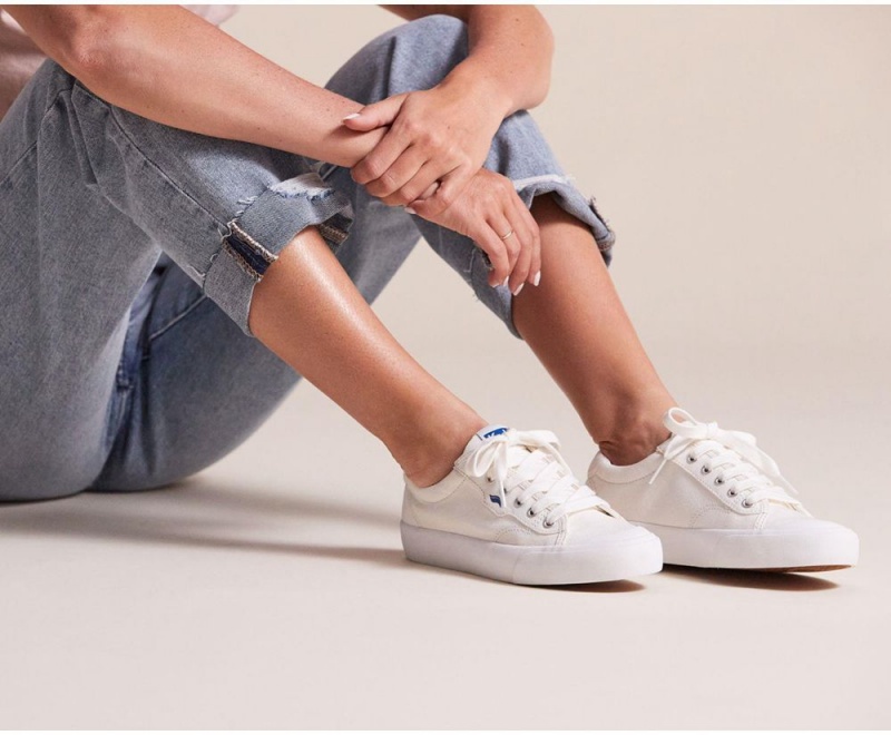 Keds x Organic βαμβακερα Crew Kick 75 Αθλητικα Παπουτσια γυναικεια ασπρα | TJK406193