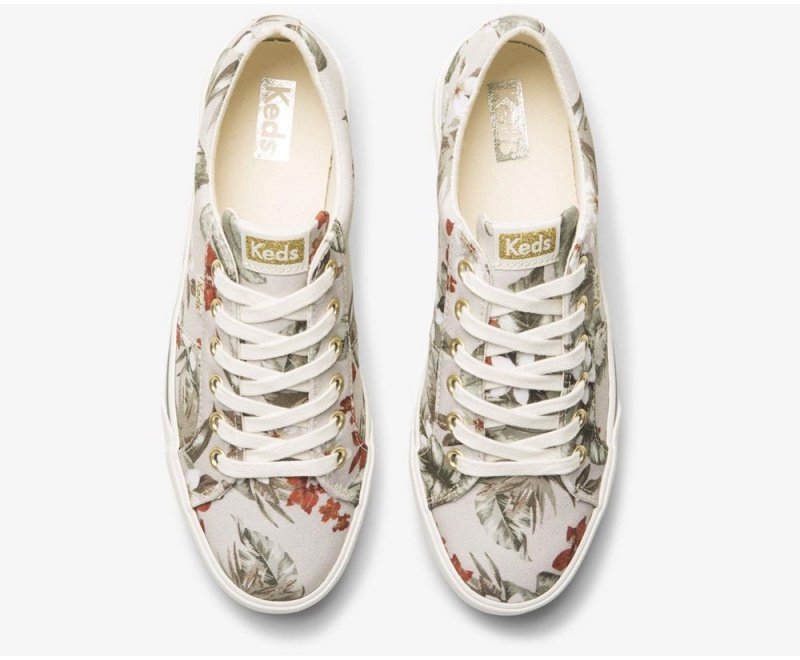 Keds x Organic βαμβακερα Jump Kick Duo Tropical Αθλητικα Παπουτσια γυναικεια ασπρα Πολύχρωμο | YHN158437