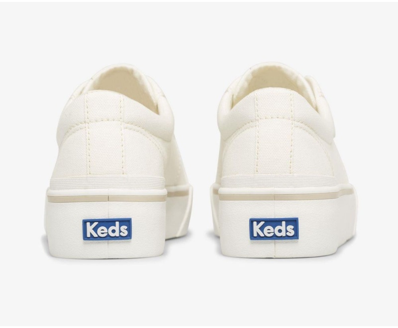 Keds x Organic βαμβακερα Jump Kick Duo Αθλητικα Παπουτσια γυναικεια ασπρα | LUE069185