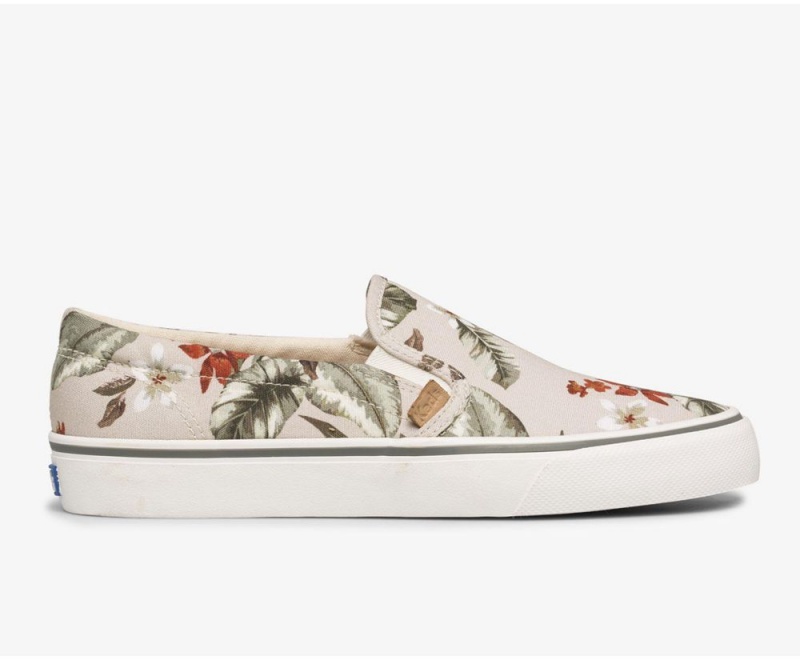 Keds x Organic βαμβακερα Jump Kick Slip Tropical Slip On γυναικεια Μπεζ Πολύχρωμο | ISF425931