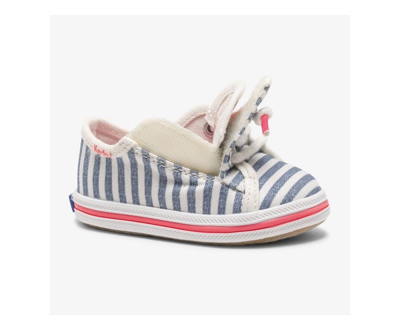 Keds x Organic βαμβακερα Kickstart Crib Αθλητικα Παπουτσια για κοριτσια ασπρα μπλε | RPJ729546