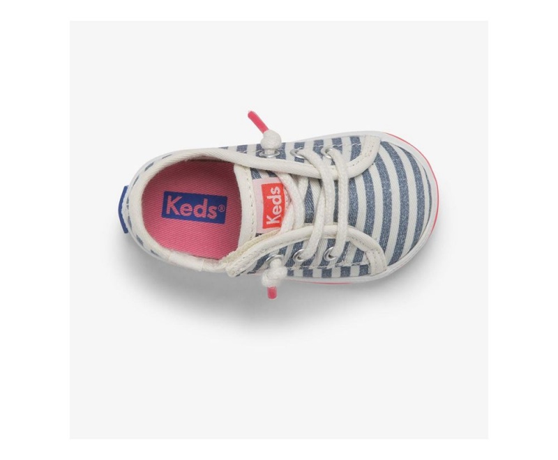 Keds x Organic βαμβακερα Kickstart Crib Αθλητικα Παπουτσια για κοριτσια ασπρα μπλε | RPJ729546