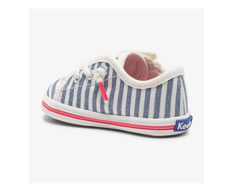 Keds x Organic βαμβακερα Kickstart Crib Αθλητικα Παπουτσια για κοριτσια ασπρα μπλε | RPJ729546