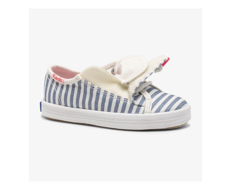 Keds x Organic βαμβακερα Kickstart Jr. Αθλητικα Παπουτσια για κοριτσια ασπρα μπλε | KAM321560