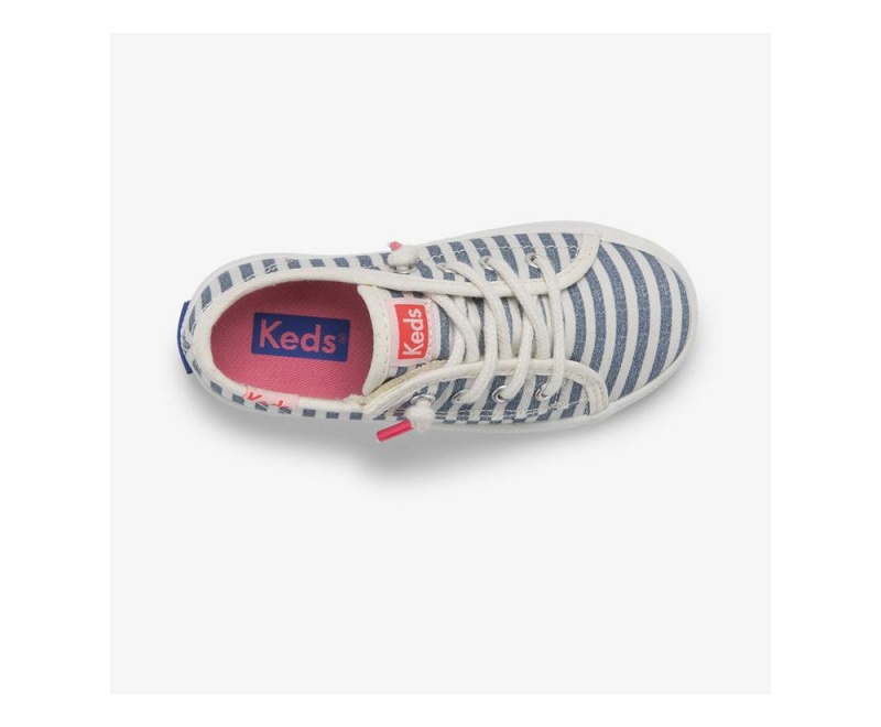 Keds x Organic βαμβακερα Kickstart Jr. Αθλητικα Παπουτσια για κοριτσια ασπρα μπλε | KAM321560