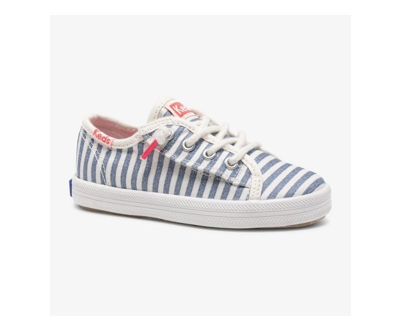 Keds x Organic βαμβακερα Kickstart Jr. Αθλητικα Παπουτσια για κοριτσια ασπρα μπλε | KAM321560