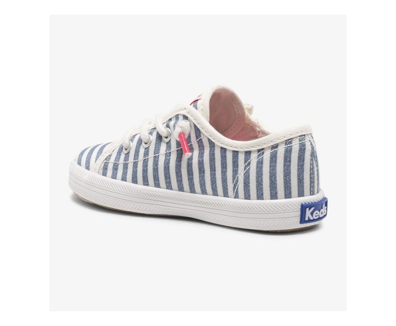 Keds x Organic βαμβακερα Kickstart Jr. Αθλητικα Παπουτσια για κοριτσια ασπρα μπλε | KAM321560