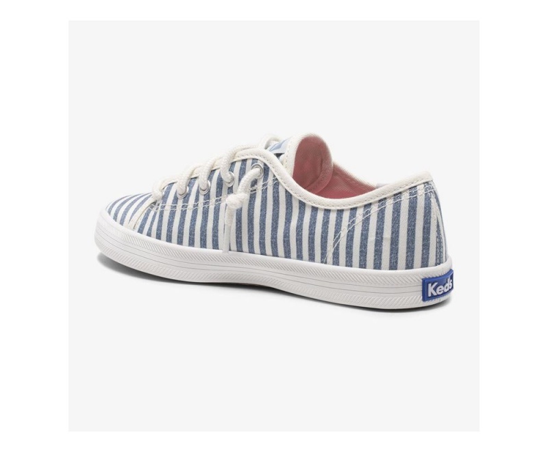 Keds x Organic βαμβακερα Kickstart Αθλητικα Παπουτσια για κοριτσια ασπρα μπλε | WMD901276