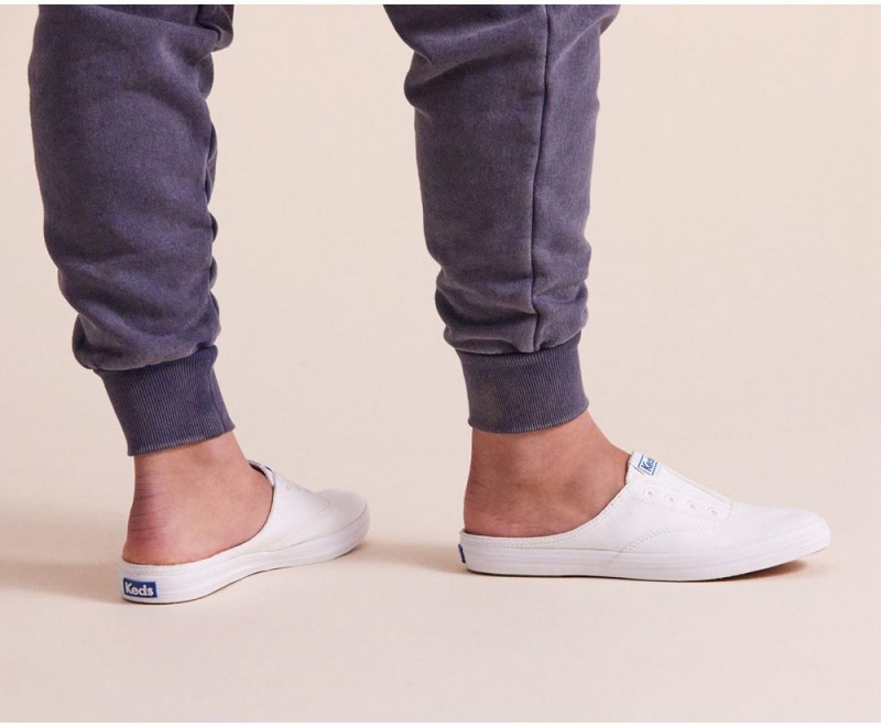 Keds x Organic βαμβακερα Moxie Mule Mules γυναικεια ασπρα | AEX504821