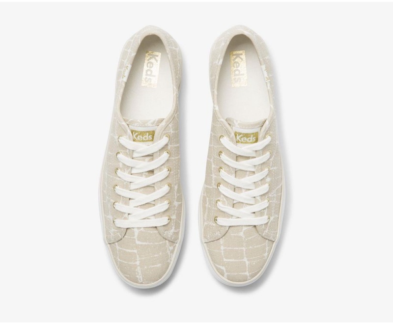 Keds x Organic βαμβακερα Triple Kick Croc Αθλητικα Παπουτσια γυναικεια γκρι | FJU413569