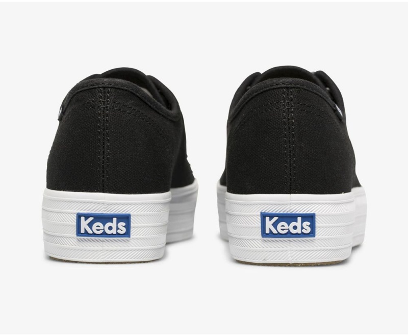 Keds x Organic βαμβακερα Triple Kick Αθλητικα Παπουτσια γυναικεια μαυρα | GSO018394