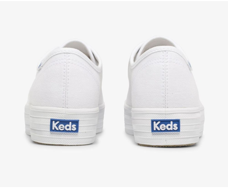 Keds x Organic βαμβακερα Triple Kick Αθλητικα Παπουτσια γυναικεια ασπρα | UHN890147