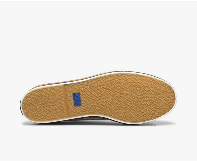 Keds x Organic βαμβακερα Triple Up Rainbow Jute Αθλητικα Παπουτσια γυναικεια ασπρα | RKG165938