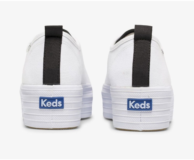 Keds x Organic βαμβακερα Triple Up Αθλητικα Παπουτσια γυναικεια ασπρα | ADS913706