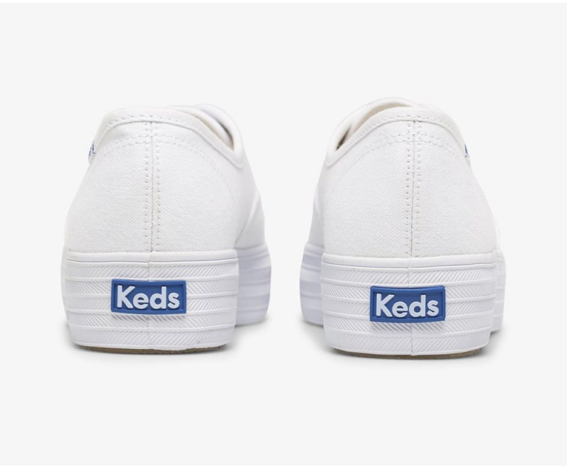 Keds x Organic βαμβακερα Triple Αθλητικα Παπουτσια γυναικεια ασπρα | XPZ659734