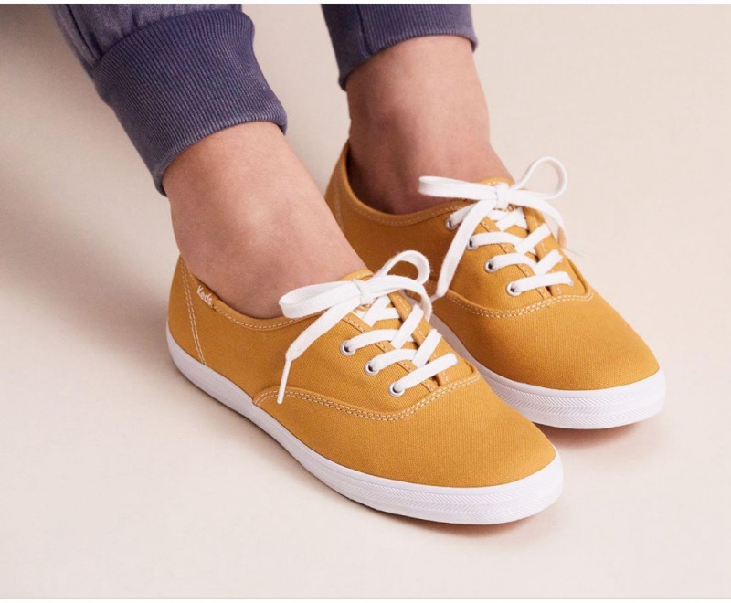 Keds x Organic βαμβακερα Washable Champion Αθλητικα Παπουτσια γυναικεια χρυσο χρωμα | OLC792305