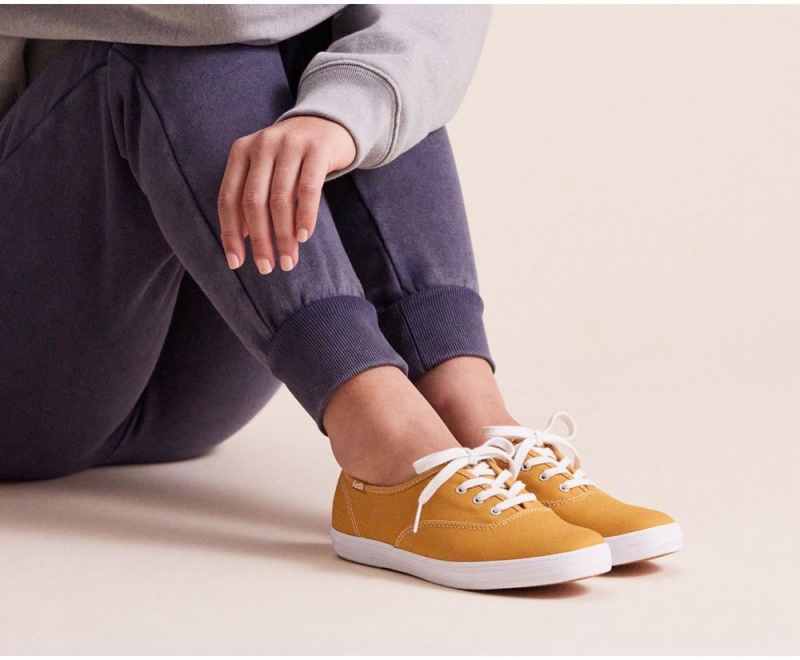 Keds x Organic βαμβακερα Washable Champion Αθλητικα Παπουτσια γυναικεια χρυσο χρωμα | OLC792305