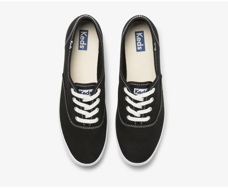 Keds x Organic βαμβακερα Washable Champion Αθλητικα Παπουτσια γυναικεια μαυρα ασπρα | AOE563784