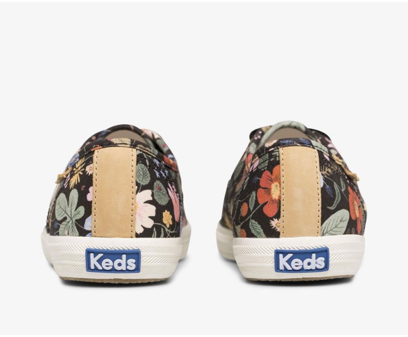 Keds x Rifle Paper Co. Champion Strawberry Fields Αθλητικα Παπουτσια γυναικεια μαυρα Πολύχρωμο | TLW245871