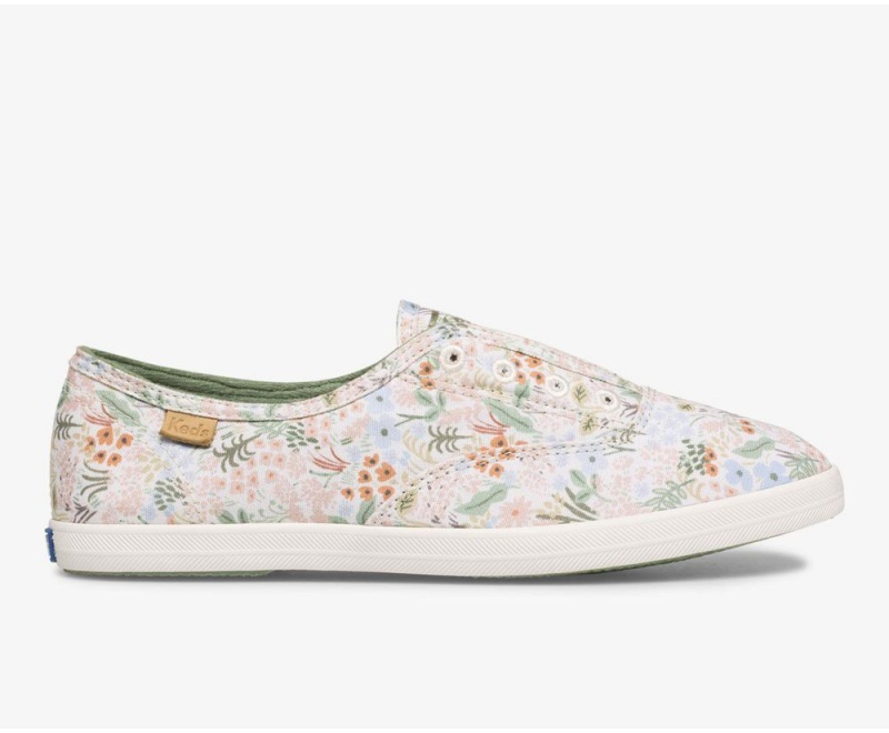 Keds x Rifle Paper Co. Washable Chillax Meadow Slip On γυναικεια ασπρα Πολύχρωμο | HRF238579